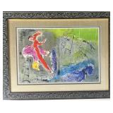 Marc Chagall "Vision of Paris" 2 Sided Lithograph