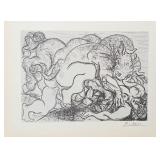 Pablo Picasso "Minotaur Attacking an Amazon" Litho