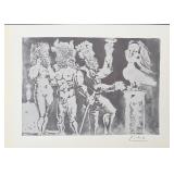 Pablo Picasso "Masked Figures and Harpy" Litho