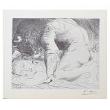 Pablo Picasso "Minotaure Caressing une Dormeuse"