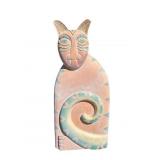Don Freedman Hand Carved Wood & Painted Cat