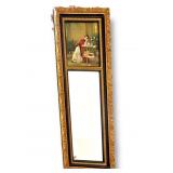 Vintage Trumeau Mirror with Mandell Painting