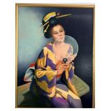 Junko Original Oil on Canvas of Geisha