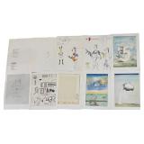 9pc Saul Steinberg Derriere le Miroir Lithographs