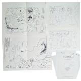 4pc Picasso Original Lithographs "Les Dejeuners"