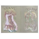 2pc Aristides Maillol Original Lithographs "Verve"