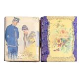 2pc 19C Victorian Photo Albums w Photographs