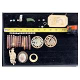 45pc Jewelry Porcupine Quills, Pearls, Emeralds,