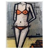 Bernard Buffet "On The Beach" Original Color Litho