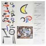 4pc Joan Miro Lithographs "His Graphie Work" COA