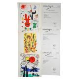 3pc Joan Miro "His Graphie Work" Lithographs COA