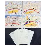 4pc Pablo Picasso Color Lithographs