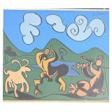 Pablo Picasso Linocut "Two Satyrs Goat"