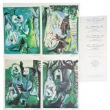 4pc Pablo Picasso Lithographs "Les Dejeuners"