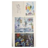 4pc Marc Chagall "Derriere Le Miroir" 81, 77, 79
