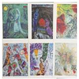 6pc Marc Chagall "Derriere Le Miroir" 1981