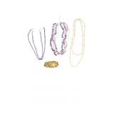 4pc Necklaces and Bracelet Pearls & Amethyst