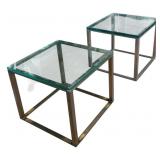 Paul M Jones Cube Tables Bronze & Glass