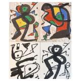 4pc Joan Miro Original Lithographs Color & B&W