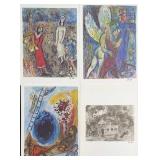 4pc Marc Chagall "Derriere Le Miroir" Lithos 1977