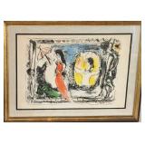 Marc Chagall Lithograph "Behind The Looking Glass