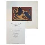 Pablo Picasso ï¿½Bull Charging a Capeï¿½ 1962 Linocut