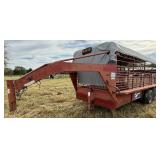 16ft Gooseneck Brand Cattle Trailer