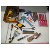 Assorted Tools - Sharpening Stone, Scrapers, Etc