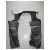 Fun Rider Leather Motorcycle Chaps Size 13