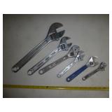 6pc Adjustable Wrenches - Crescent Wrenches