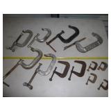 12pc Steel C-Clamp Selection 2" to 6"