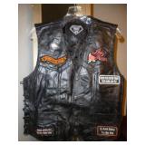Lady Rider Leather Biker Vest - Size Medium