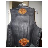 Harley Davidson Buffalo Leather Vest Size Large