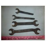4pc Set - Antique Cadillac Box End Wrenches