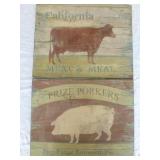 Prize Porkers / Meat & Meal Enamel Metal Signs