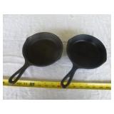 2pc Cast Iron Skillets - 6.5"