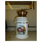 Chestnut Creek Ceramic & Brass Grinder Canister