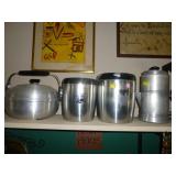 Vintage Kitchen Aluminum Ware - Canisters, Etc