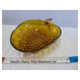 Indiana Glass Amber 13" Grape Fruit Bowl
