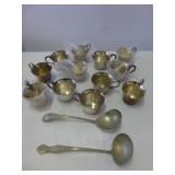 12pc Silver Plate Punch Cups & 2pc Ladles