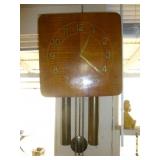 Mid Century Wood Pendulum Wall Clock