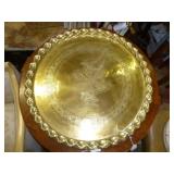 Vintage Persian Style Wrought Brass 26"  Tray