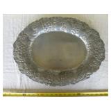 Cast Pewter Vintage 20" Oval Serving Platter