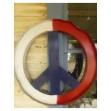 Metal Art Large 3D Peace Symbol Wall Sign