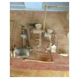 3pc Vintage Cast Iron & Cast Aluminum Meat Grinder