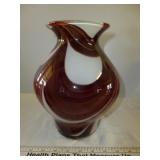 Cased Art Glass 10.5" Vase