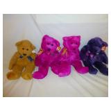 4pc Large Ty Beanie Baby Bears - Princess Di, Etc.