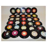 50pc Vintage 45 RPM Record Singles Rock & Country