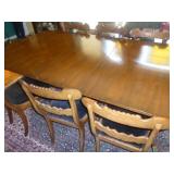 Antique Claw Foot Dining Table & 6 Dining Chairs