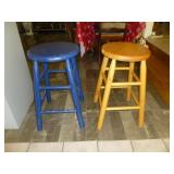 2pc Wood Kitchen Stools